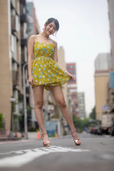 [Mzsock] NO.090 Xiangqin sexy short skirt high heels beautiful legs outdoor shot street photography#[64P]-7