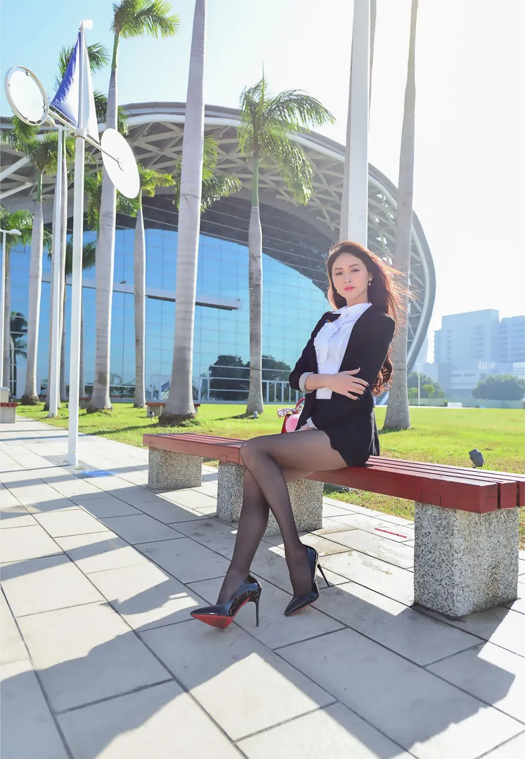 [Mzsock] NO.146 Lola Xuecen OL black silk high heels beautiful legs street photography#[105P]-14