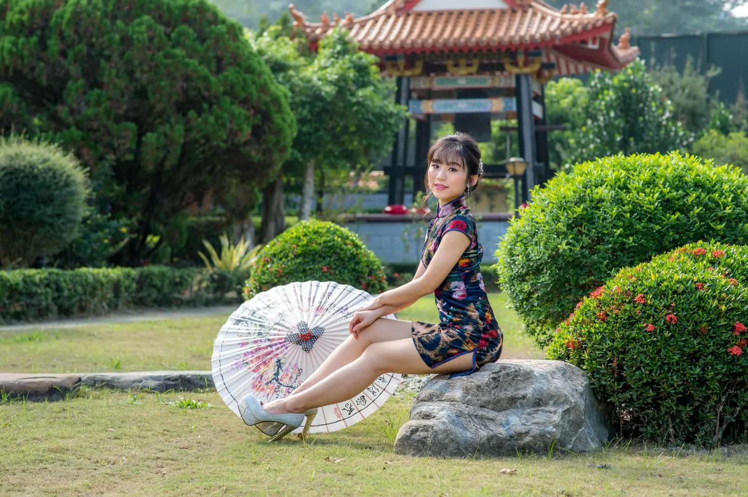 [Mzsock] NO.194 Yu Chen short cheongsam high heels beautiful legs street photography#[105P]-28